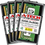 A-Tech 32GB DDR4 3200 MHz UDIMM PC4-25600 (PC4-3200AA) CL22 SODIMM 2Rx8 Non-ECC Laptop RAM Memory Module